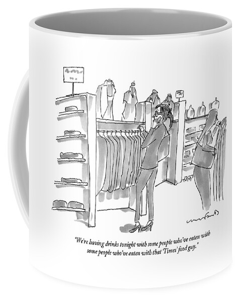 A Woman In A Pantsuit Is Shopping For What Coffee Mug