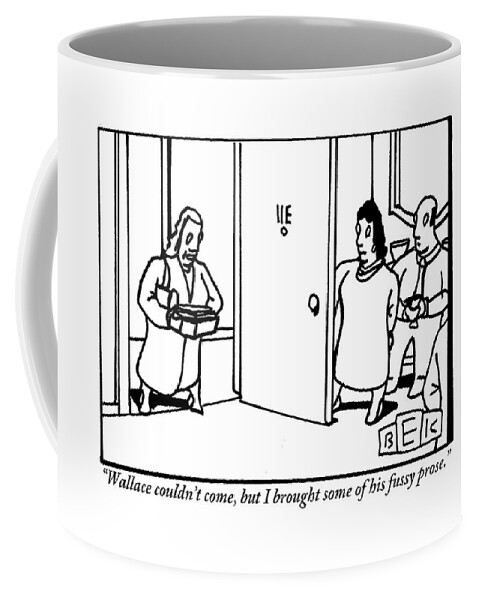 A Woman Is Seen Standing At A Couple's Door Coffee Mug