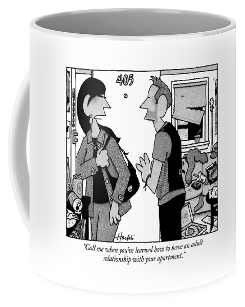 A Woman Leaves A Man's Apartment Coffee Mug