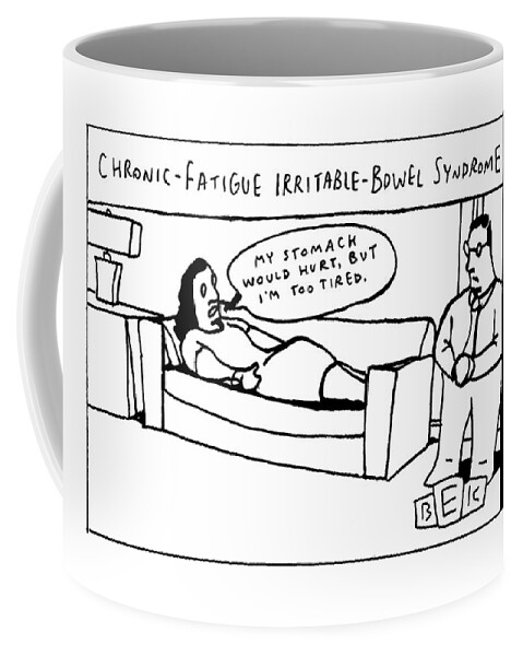 A Woman Lies On Her Couch And Speaks To A Man Coffee Mug