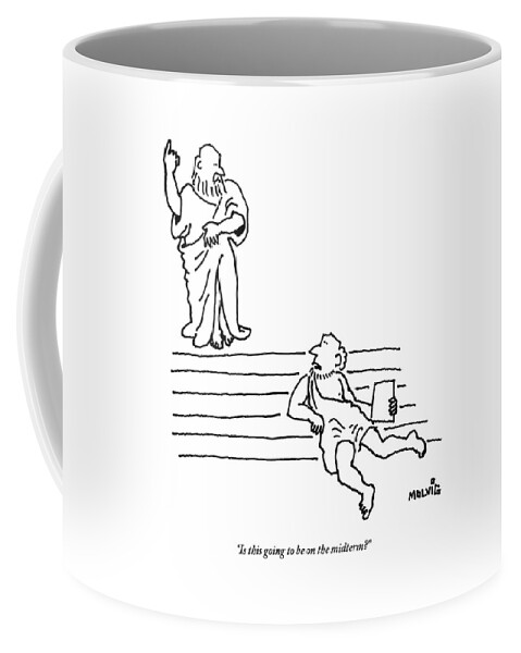 A Young Pupil Interrupts An Ancient Greek Coffee Mug