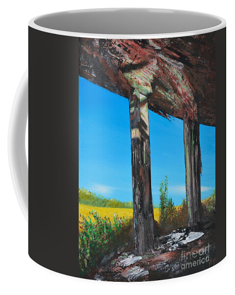 Abandoned Coffee Mug featuring the painting Abandoned by Alys Caviness-Gober