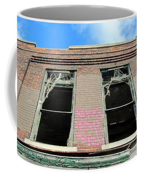 Abandoned Coffee Mug featuring the photograph Abandoned Building close up 2 by Anita Burgermeister