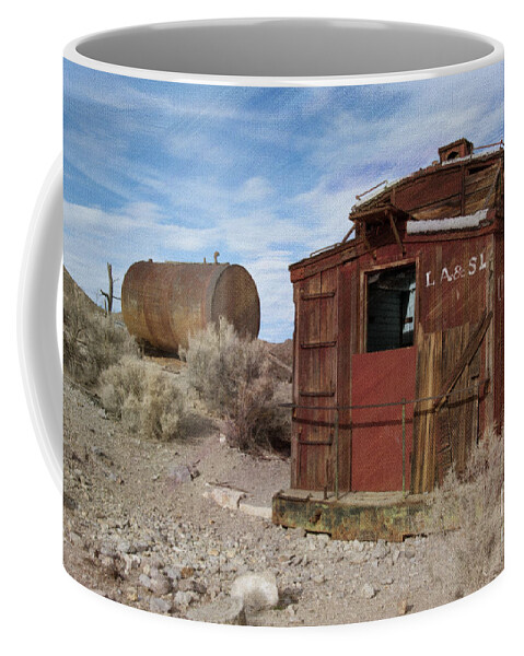 Abandoned Coffee Mug featuring the photograph Abandoned Caboose by Juli Scalzi