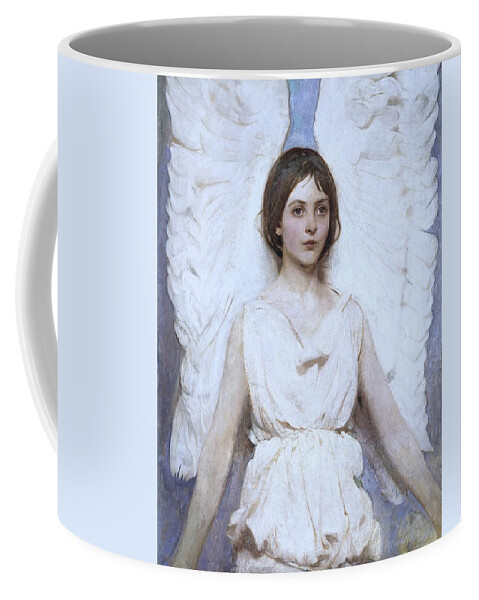 Abbott Handerson Thayer Coffee Mug featuring the painting Abbott Handerson Thayer Angel 1886 by Movie Poster Prints