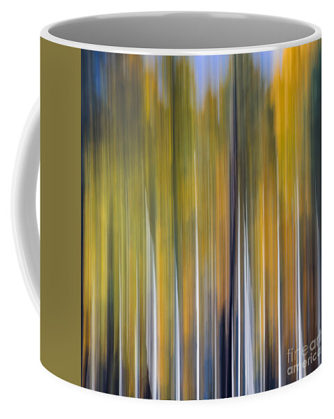 Aspen Coffee Mug featuring the photograph Abstract Aspens by Tamara Becker
