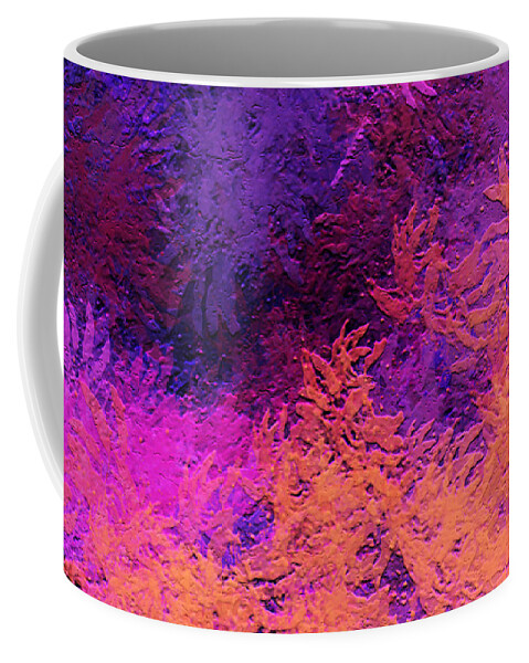 Leaves Coffee Mug featuring the painting Abstract Autumn by Sophia Gaki Artworks