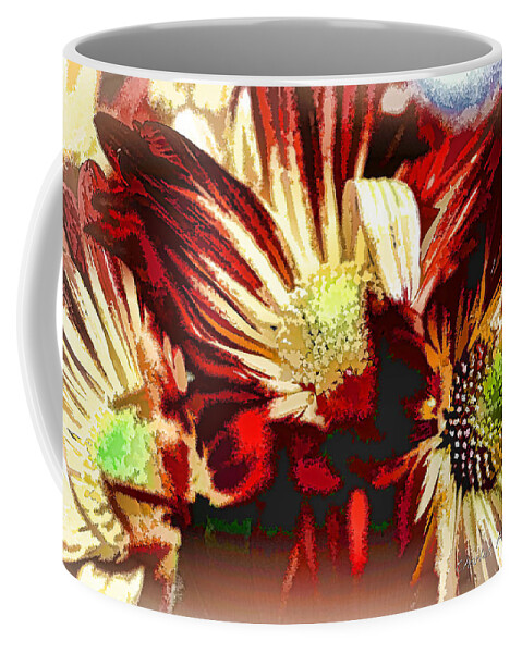 Chrysanthemum Coffee Mug featuring the photograph Abstract Chrysanthemums by Charles Muhle