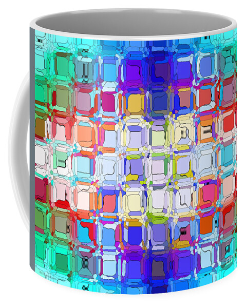Abstract Color Blocks Coffee Mug featuring the digital art Abstract Color Blocks by Anita Lewis