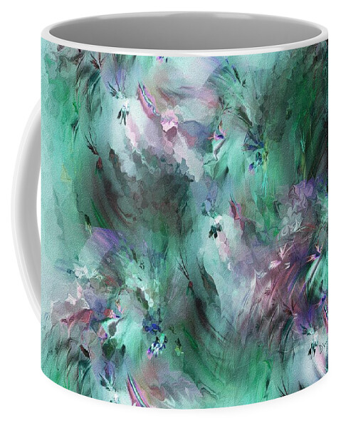 Fine Art Coffee Mug featuring the digital art Abstract Floral 012113 by David Lane