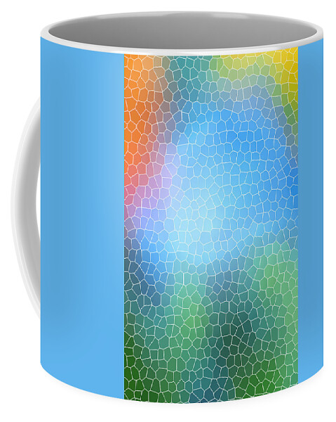 Abstract Coffee Mug featuring the mixed media Abstract Glass Pattern by Christina Rollo