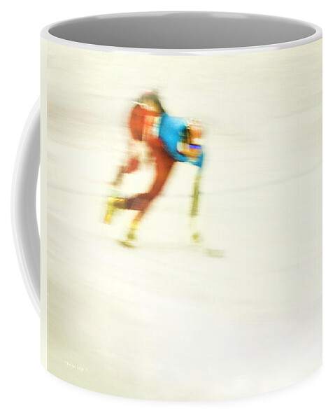 Abstract Coffee Mug featuring the photograph Abstract Speed Skate by Theresa Tahara