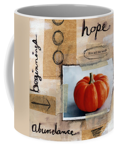 Pumpkin Coffee Mug featuring the painting Abundance by Linda Woods