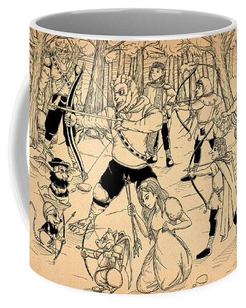 Wurtherington Coffee Mug featuring the painting Archery in Oxboar #2 by Reynold Jay