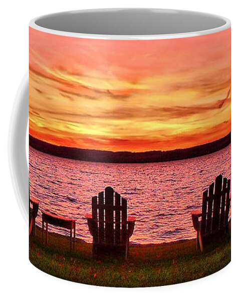 Ny Coffee Mug featuring the photograph Adirondack Panorama by Mitchell R Grosky