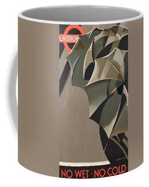 Advert Coffee Mug featuring the painting Advertisement for the London Underground by Manner 