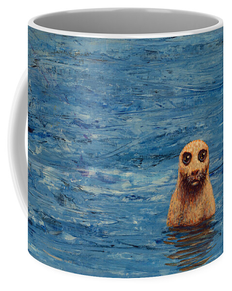 Afloat Coffee Mug featuring the painting Afloat by James W Johnson