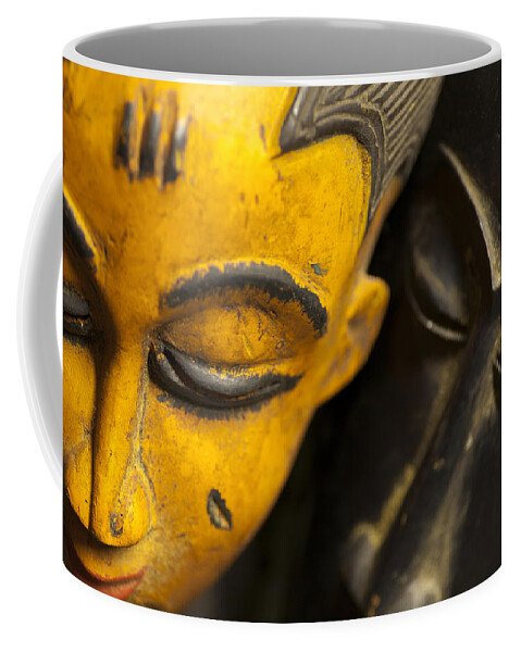 Abstract Coffee Mug featuring the photograph African Masks by Raul Rodriguez