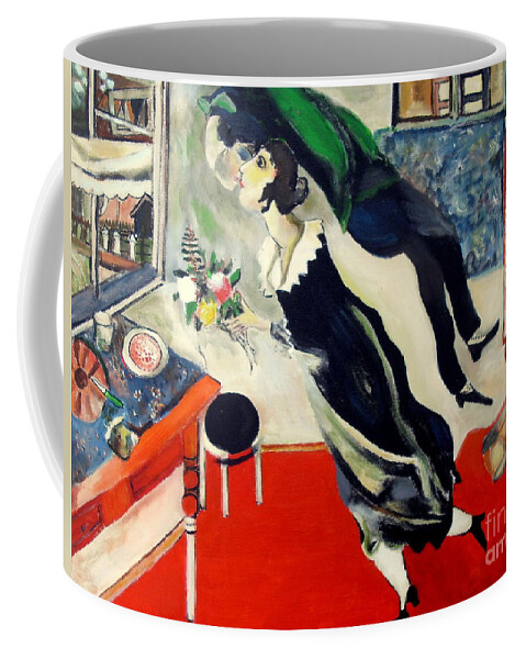 Reproduction Coffee Mug featuring the painting after Marc Chagall by Jodie Marie Anne Richardson Traugott     aka jm-ART