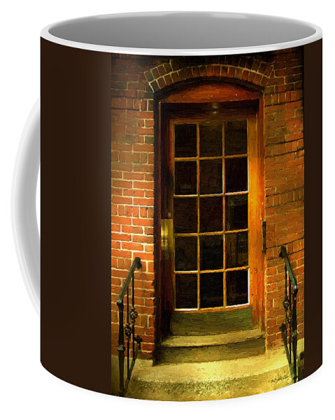 Door Coffee Mug featuring the painting Afterdinner Sunset in Amherst by RC DeWinter