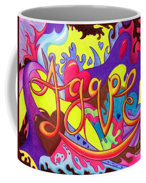 Agape Coffee Mug featuring the painting Agape by Nancy Cupp