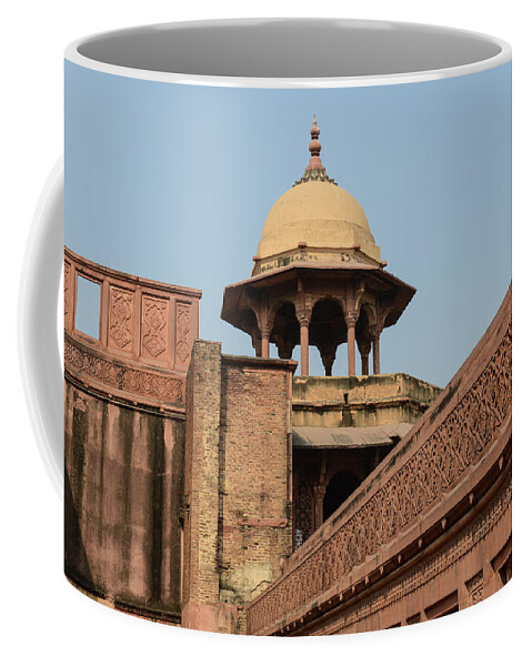Ancient Coffee Mug featuring the photograph Agra Fort Tourist Destination in India by Brandon Bourdages