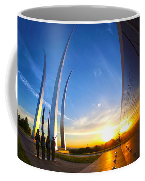 Air Force Coffee Mug featuring the photograph Aim High by Mitch Cat
