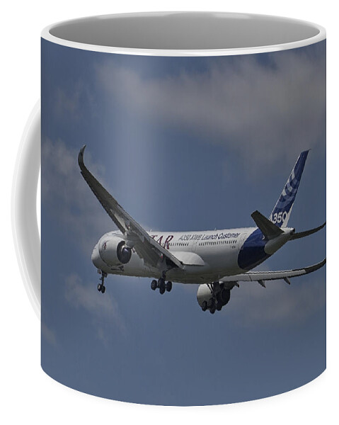 Transportation Coffee Mug featuring the photograph Airbus A350 by Shirley Mitchell