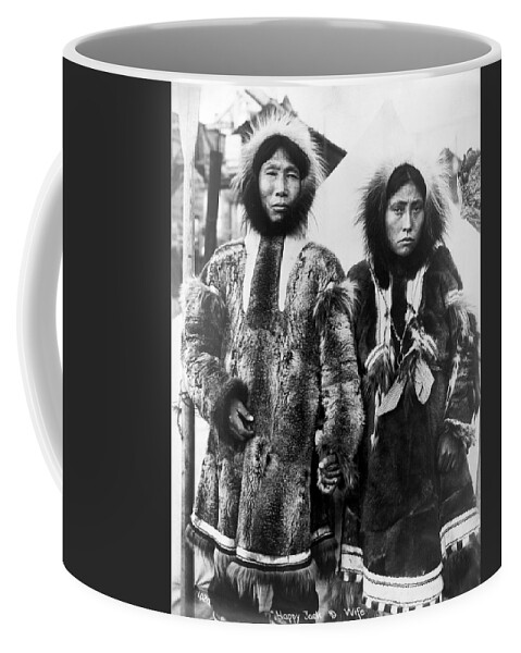 1904 Coffee Mug featuring the photograph Alaska Eskimo Couple by Granger