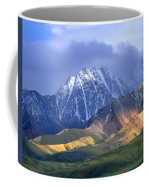 00175652 Coffee Mug featuring the photograph Alaska Range And Foothills Denali by Tim Fitzharris