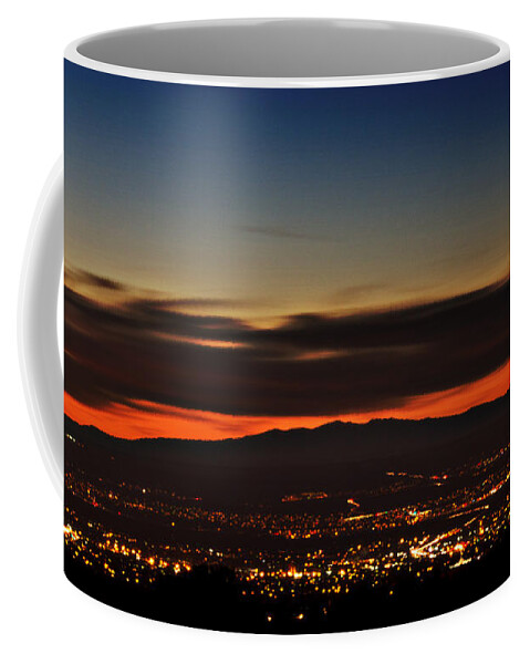 Landscape Coffee Mug featuring the photograph Albuquerque Sunset by Marlo Horne