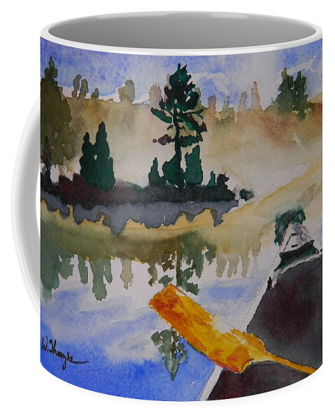 Algonquin Provincial Park Coffee Mug featuring the painting Algonquin Provincial Park Ontario Canada by Warren Thompson