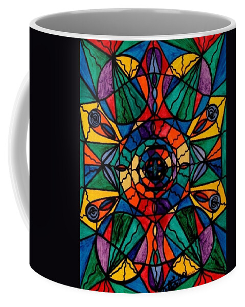 Alignment Coffee Mug featuring the painting Alignment by Teal Eye Print Store