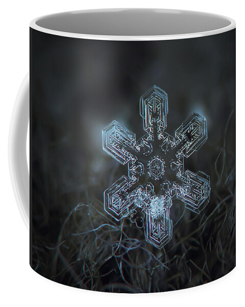 Snowflake Coffee Mug featuring the photograph Snowflake photo - Alioth by Alexey Kljatov