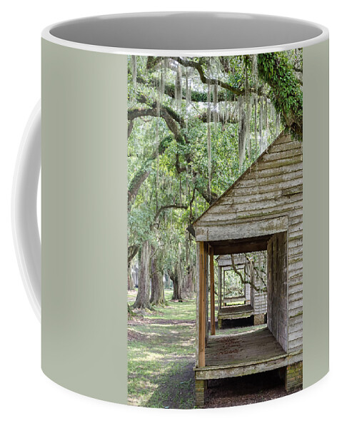 Architecture Coffee Mug featuring the photograph All In A Row by Jim Shackett