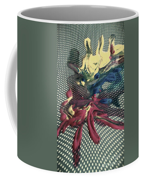 Graphic Coffee Mug featuring the painting All In by Jacqueline McReynolds