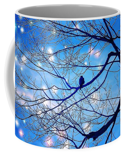 Bird Coffee Mug featuring the photograph Alone With The Stars by Zinvolle Art