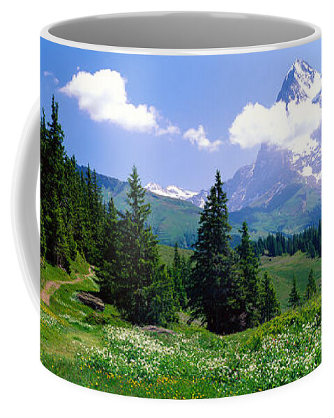 Photography Coffee Mug featuring the photograph Alpine Scene Near Murren Switzerland by Panoramic Images