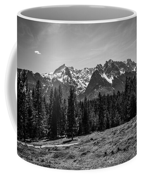 Alpspitze Coffee Mug featuring the photograph Alpspitze till Zugspitze II by Hannes Cmarits