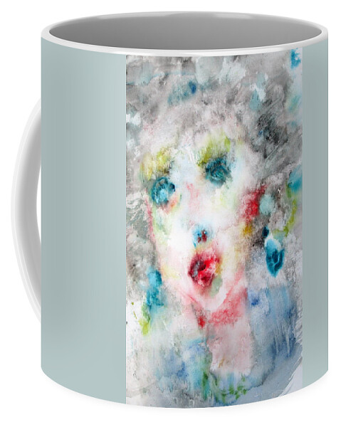 Girl Coffee Mug featuring the painting Always The Dark Adventurers Seem To Win by Fabrizio Cassetta