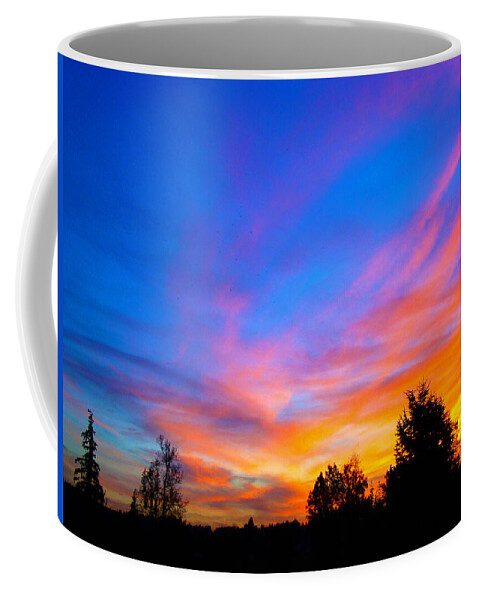 Sunset Coffee Mug featuring the photograph Amazing sunset by Lisa Rose Musselwhite