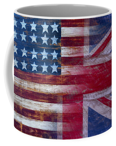 American Coffee Mug featuring the photograph American British Flag by Garry Gay
