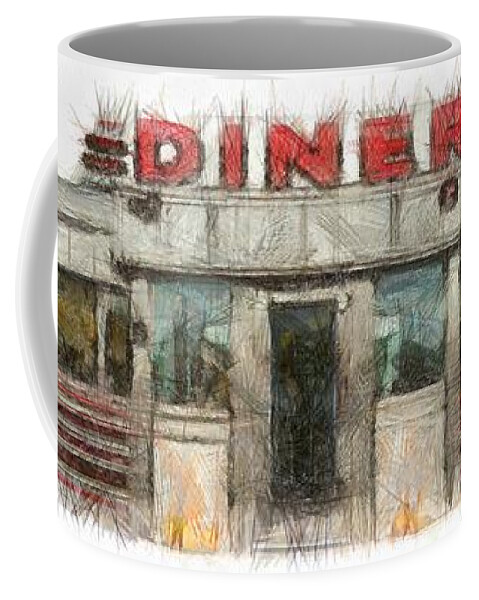 Pencil Coffee Mug featuring the photograph American Diner Pencil by Edward Fielding