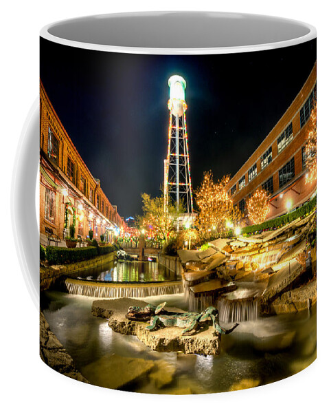 Christmas Coffee Mug featuring the photograph American Tobacco Campus by Anthony Doudt