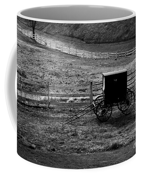 Amish Coffee Mug featuring the photograph Amish Buggy by Kathleen Struckle