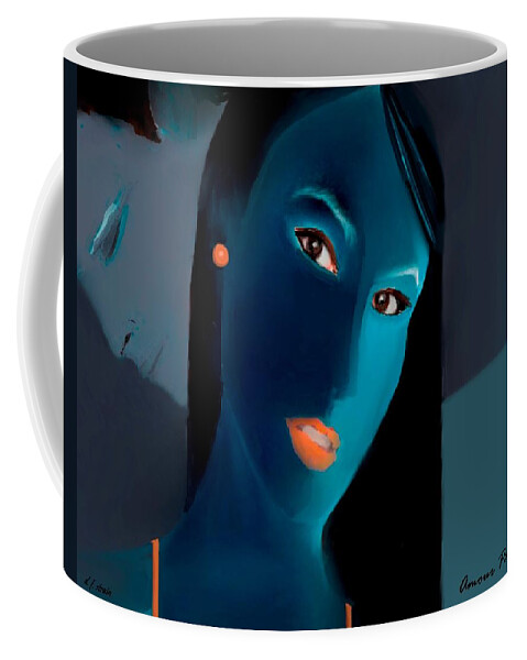 Fineartamerica.com Coffee Mug featuring the painting Amour Partage Love Shared 1 by Diane Strain