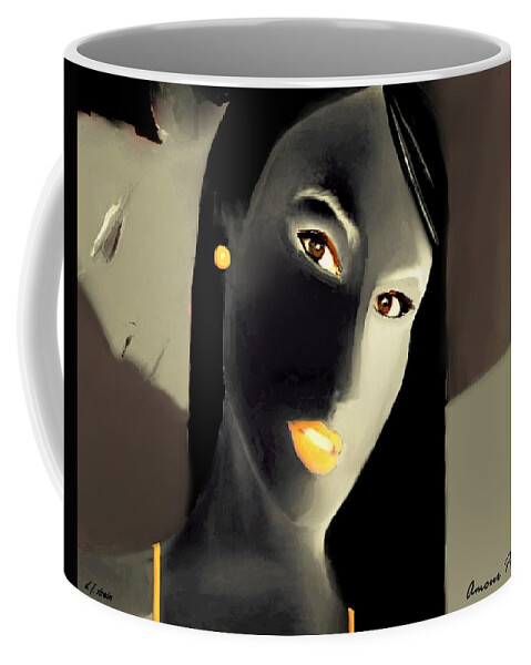 Fineartamerica.com Coffee Mug featuring the painting Amour Partage Love Shared 10 by Diane Strain