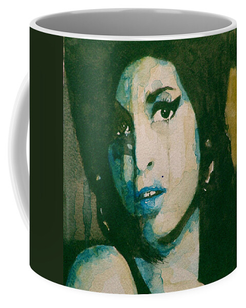 Amy Winehouse Coffee Mug featuring the painting Amy by Paul Lovering