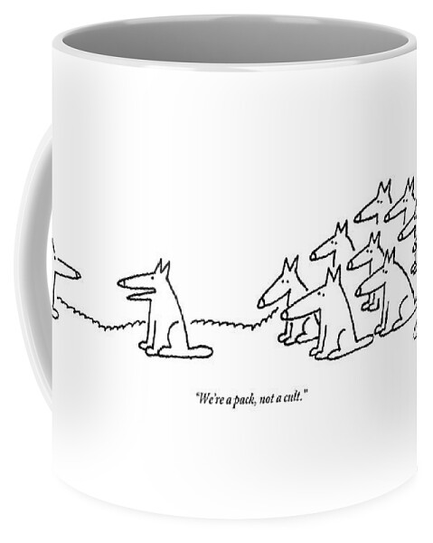 An Alpha Wolf Tries To Convince Another Wolf Coffee Mug