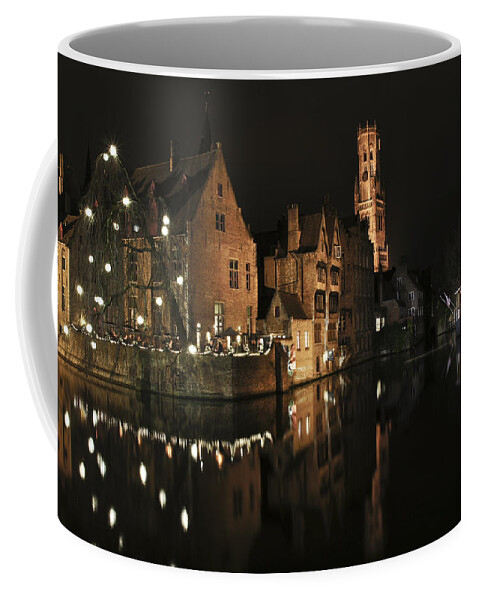 Dijver Coffee Mug featuring the photograph An Evening in Bruges by Brian Kamprath